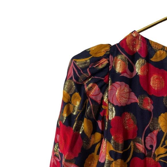 SALONI Floral Tiered A Line Mini Dress Size 2 - Picture 13 of 13